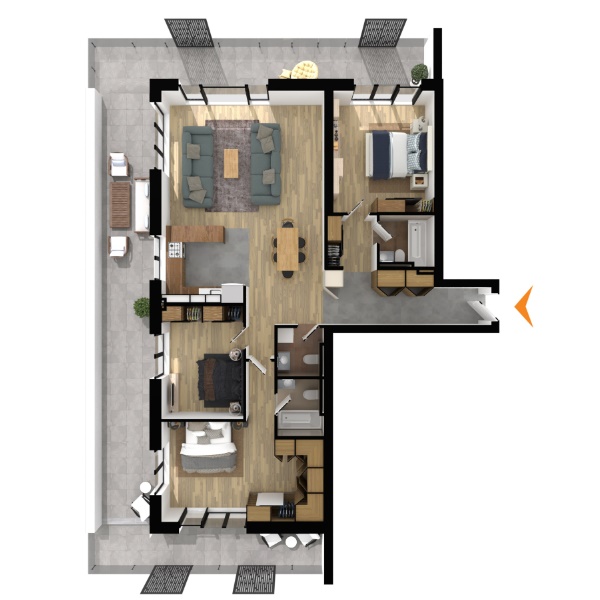 Apartamente 4 camere cu CF în imobil B1 - vandut 100%
