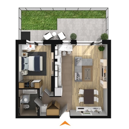 Apartamente 2 camere cu CF în imobil B2 - vandut 100%