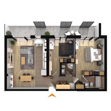 Apartamente 3 camere cu CF în imobil B2 - vandut 100%