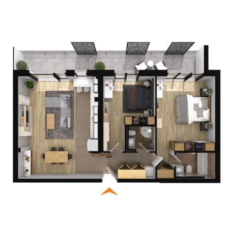 Apartamente 3 camere cu CF în imobil B3 - vandut 100%