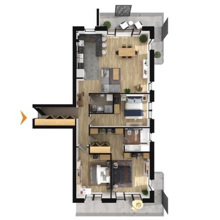 Apartamente 4 camere cu CF în imobil B2 - vandut 100%
